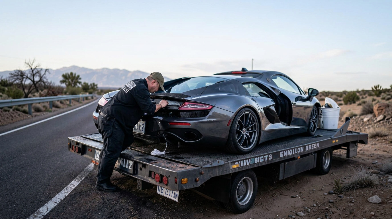 SATHA PRO car carrier transporting vehicles between Saudi cities